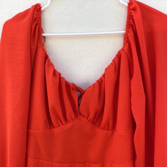 Princess Polly Womens Size 12 Yolanda puff sleeve red mini dress - Picture 7 of 11